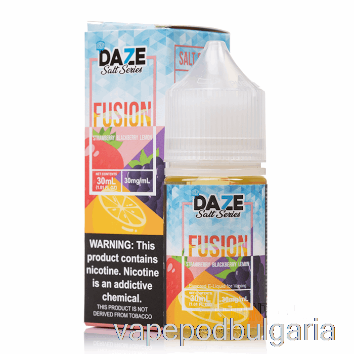 Vape Течности ледена ягода къпина лимон - 7 Daze фюжън сол - 30ml 30mg